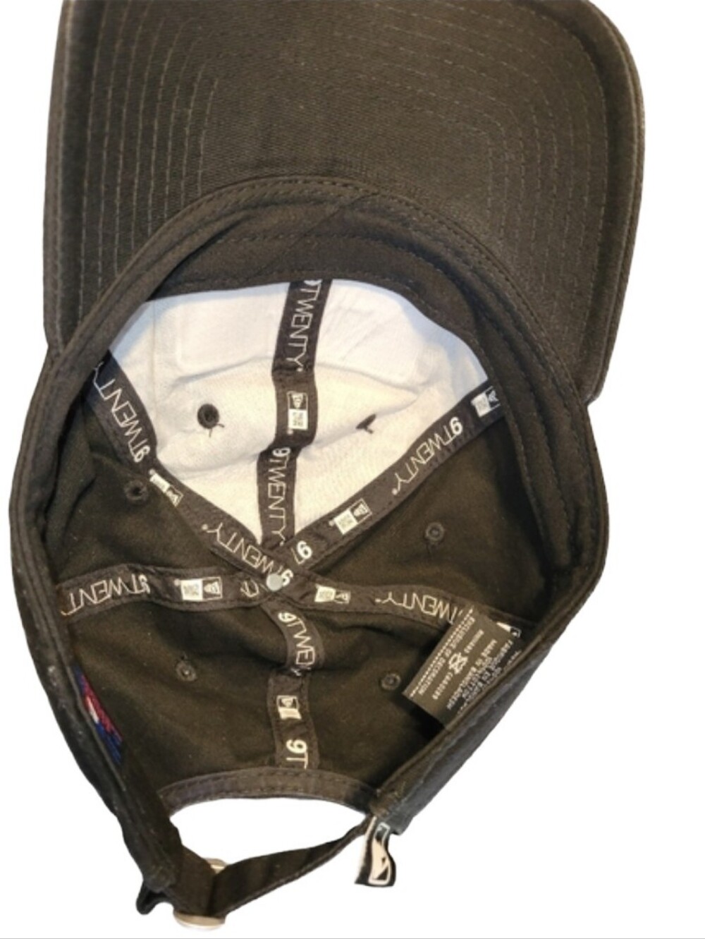 Authentic New Era MLB Classic Logo Cap Black & White Adj Strap OS - Picture 7 of 12